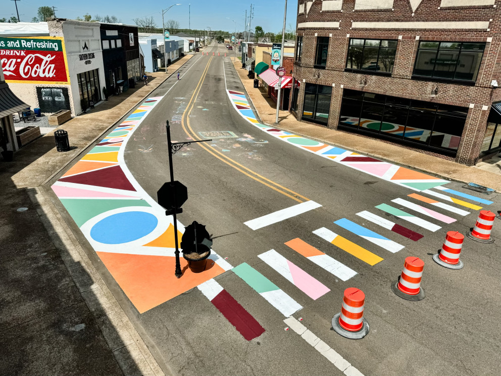 Asphalt Art, Amory, Placemaking USDA Rural Development featured photo