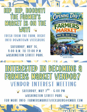 May 16: Farmers Market Opening Day in Vicksburg event photo